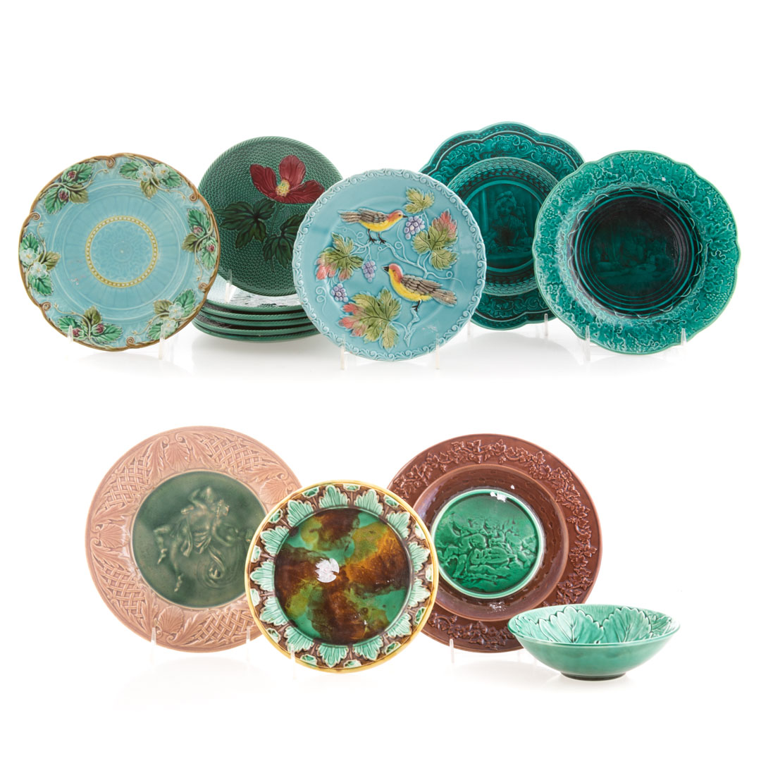 Appraisal: pieces of English and continental majolica th and th centuries