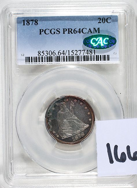 Appraisal: Proof Cent Seated Liberty proof cameo PCGS CAC Condition Please