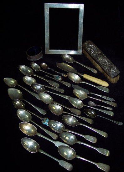 Appraisal: Sundry silver condiment spoons etc