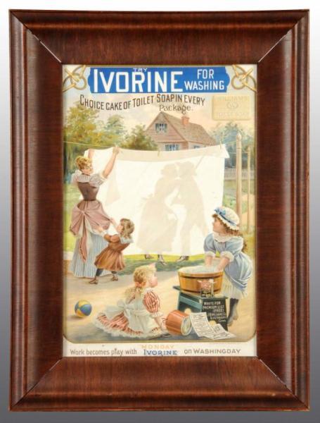 Appraisal: Paper Ivorine Soap Sign Description Late s Condition Excellent Size