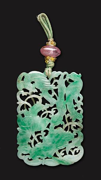 Appraisal: Chinese Works of Art Jade and Hardstone Carvings The thinly