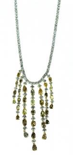 Appraisal: KARAT FANCY YELLOW DIAMOND NECKLACE Karat fancy yellow diamond necklace