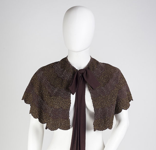 Appraisal: Three shoulder capes comprising a Victorian example with velvet ribbon