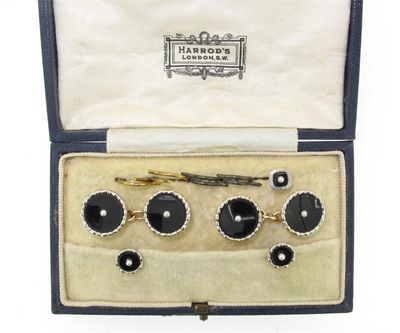 Appraisal: A set of dress cuff links and three studs three