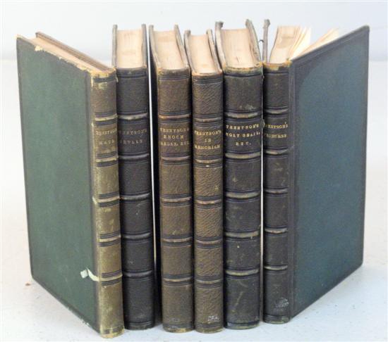 Appraisal: Six matching green leather bound volumes - PROVENANCE These books