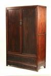 Appraisal: WARDROBE - Circa - Chinese one piece rosewood wardrobe Molded