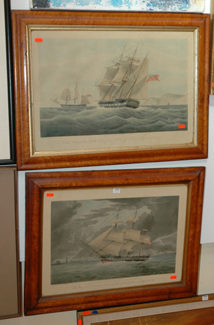 Appraisal: AFTER WJ HUGGINS HMS WINCHESTER AND WELLINGTON PAIR OF HAND