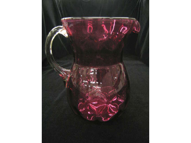 Appraisal: Cranberry Art Glass Pitcher