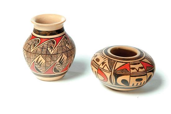 Appraisal: TWO HOPI POTTERY VESSELS BY FANNIE AND TONITA NAMPEYO Ca