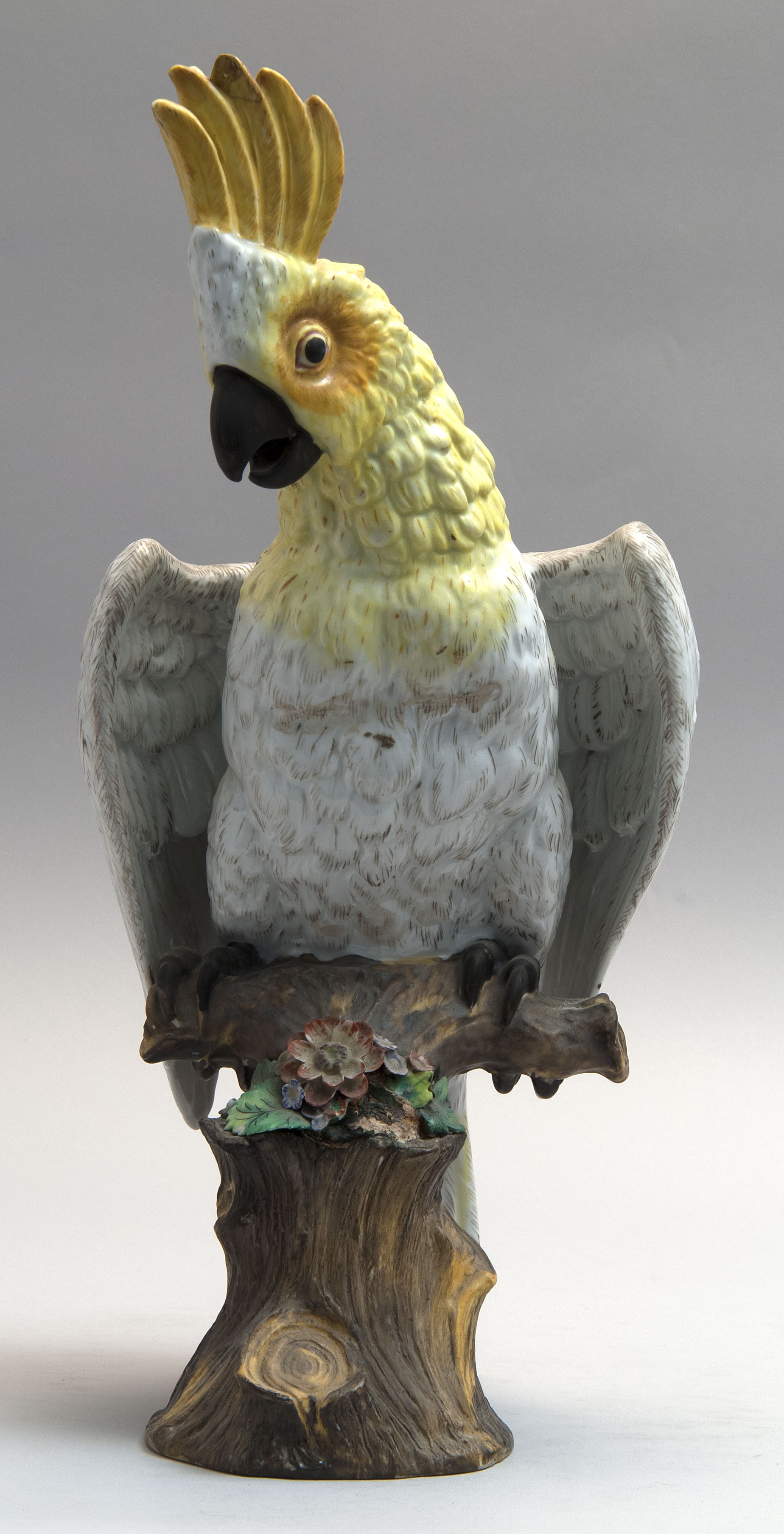 Appraisal: GERMAN PORCELAIN FIGURE OF A PARAKEET Early th CenturyThe yellow