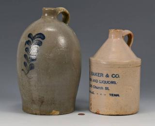 Appraisal: TN Jugs incl Nashville Whiskey Jug Two Burlon B Craig