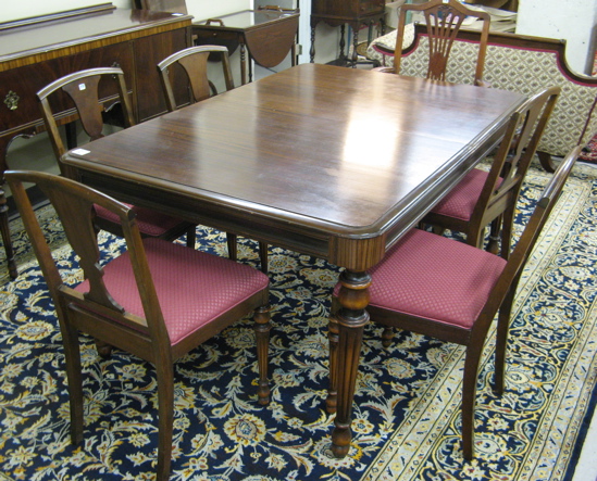 Appraisal: EIGHT-PIECE WALNUT DINING SET Louis XVI revival style American c