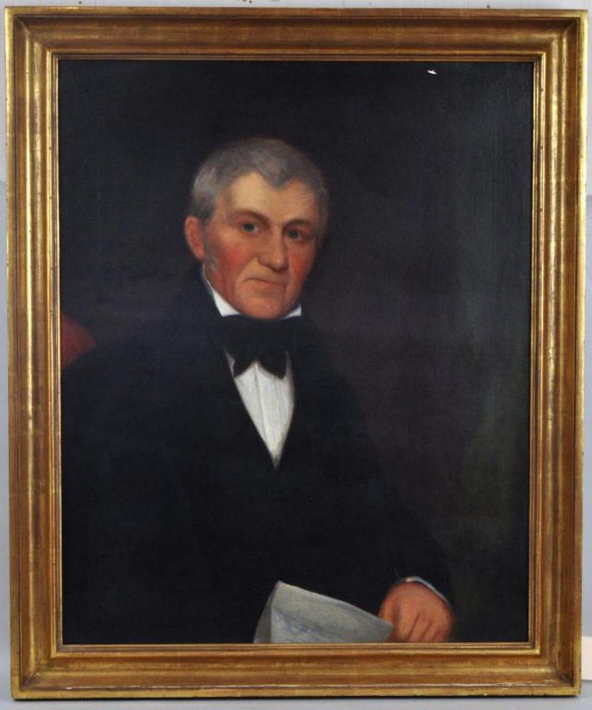 Appraisal: American School O C Portrait of Gentleman in formal attire