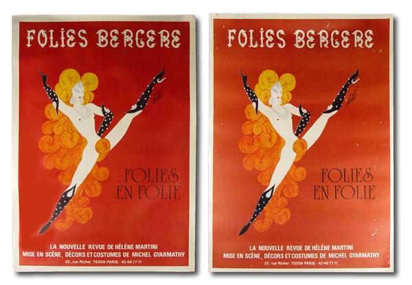 Appraisal: ERTE Russian - Original Folies Bergere Posters '' x ''