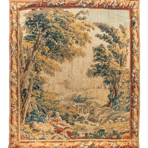 Appraisal: A Continental Wool Tapestry th Century feet inches x feet