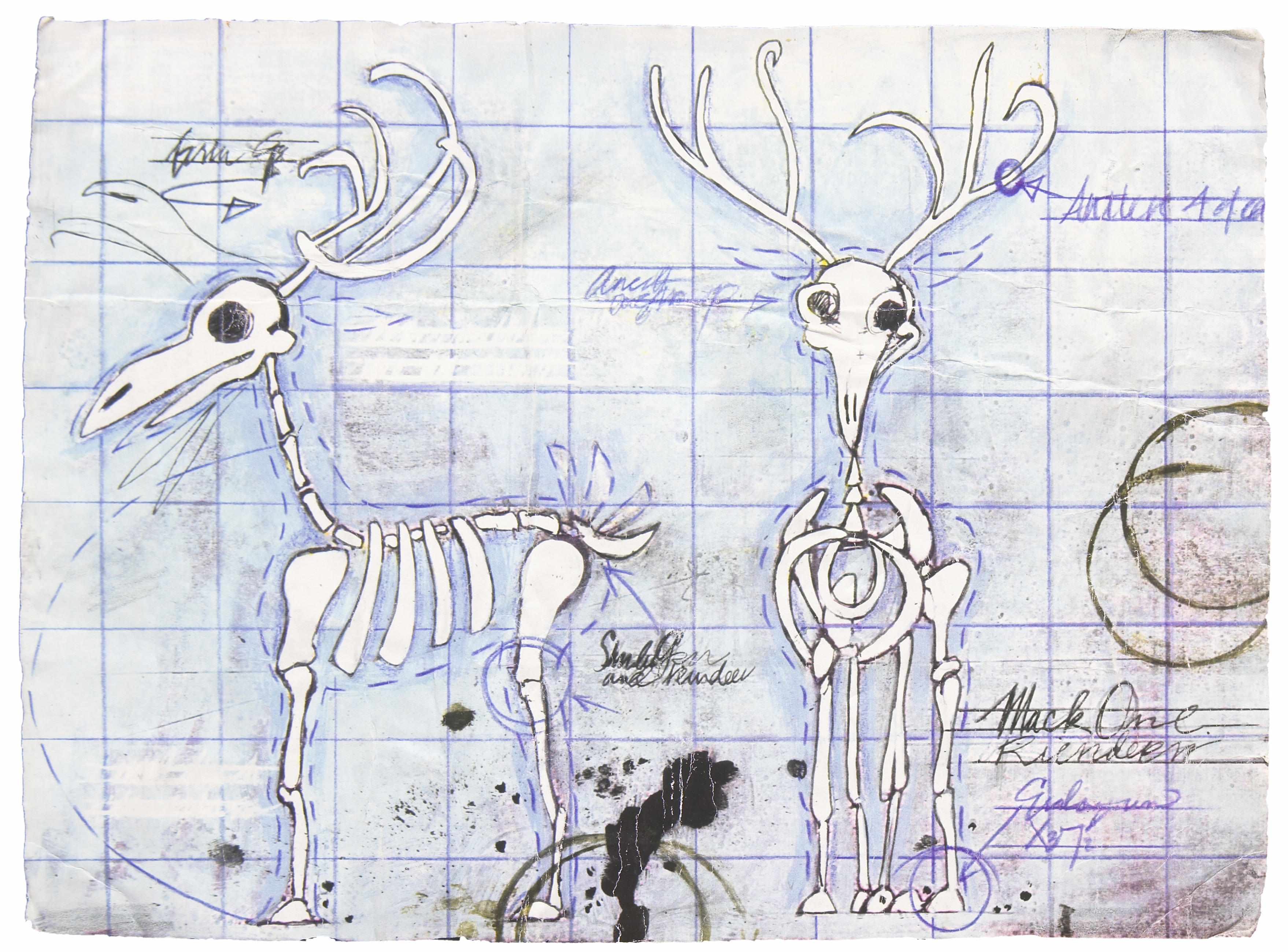 Appraisal: The reindeer plans prop from The Nightmare Before Christmas the