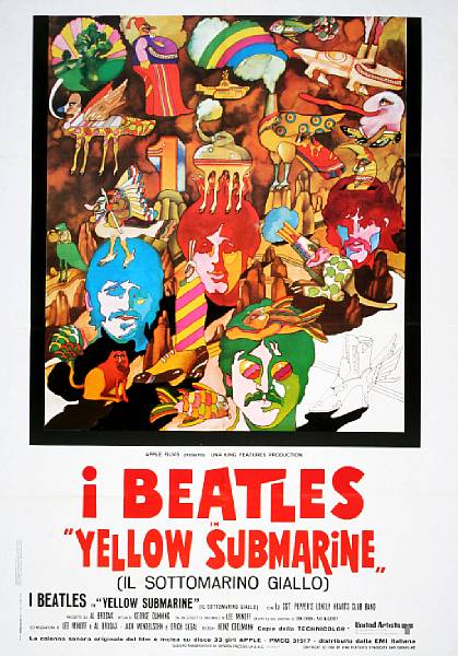 Appraisal: Yellow Submarine United Artists R- s Italian poster condition A