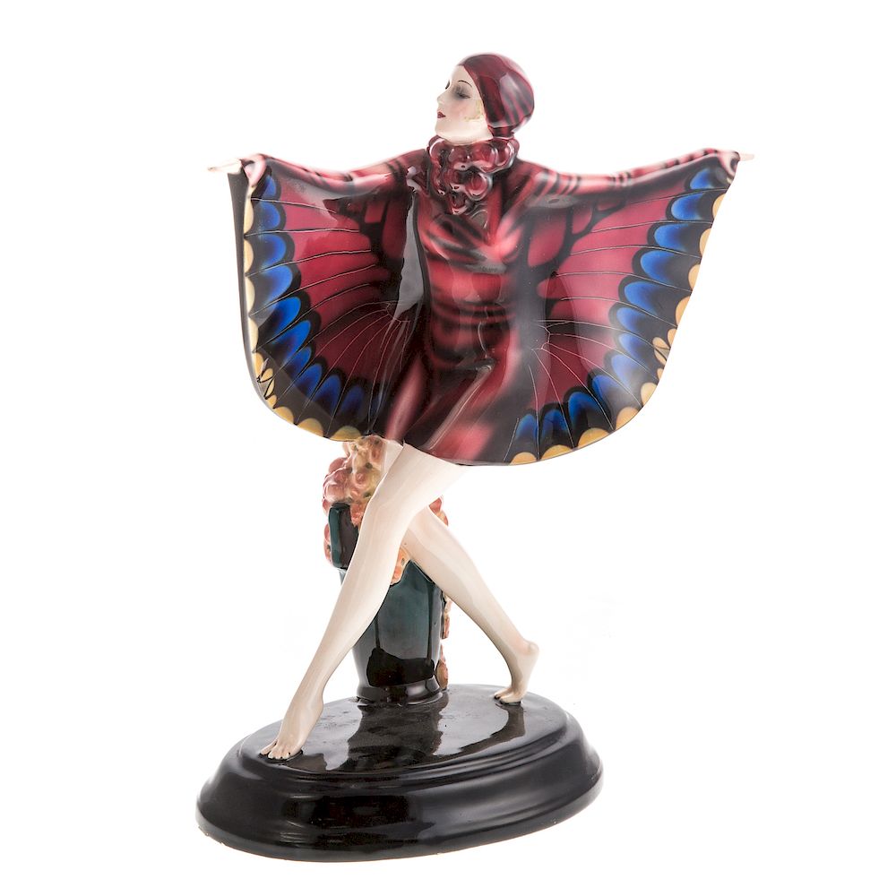 Appraisal: Goldscheider Art Deco figure of Butterfly Girl impressed factory marks