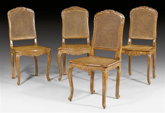 Appraisal: SET OF CHAIRS A LA REINE Louis XV Paris circa