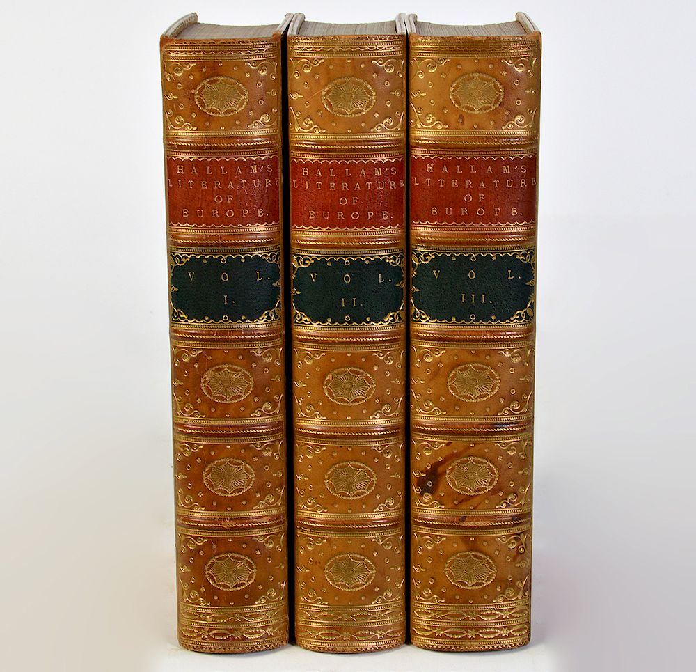 Appraisal: Volumes by Henry Hallam Literature of Europe Covering European literature