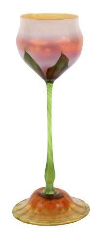 Appraisal: Exceptional American favrile art glass floriform vase Louis Comfort Tiffany