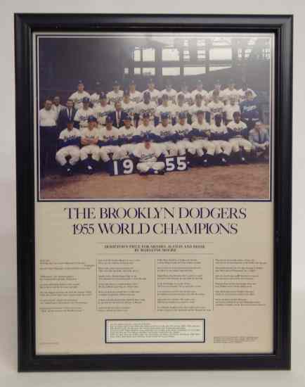 Appraisal: Brooklyn Dodgers poster of World Champions Sight '' x ''