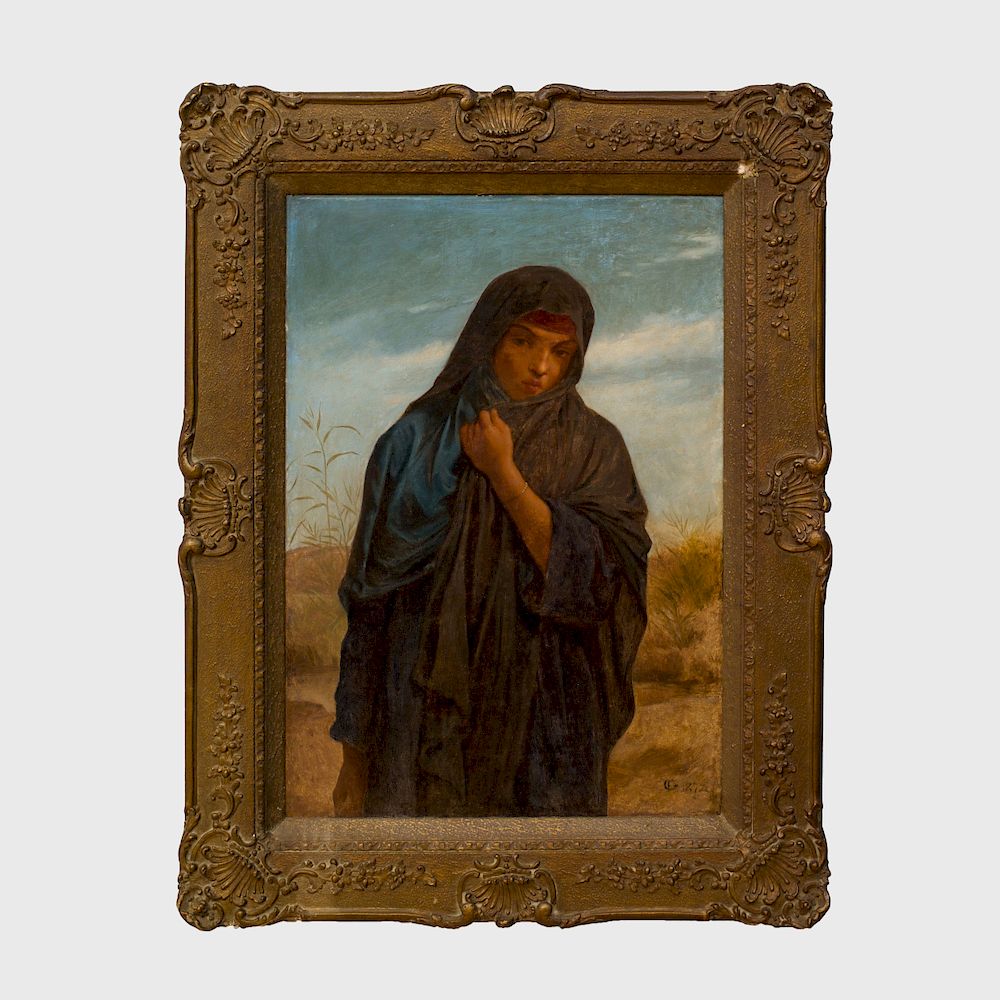 Appraisal: European School Woman in a Wheat Field Oil on canvas