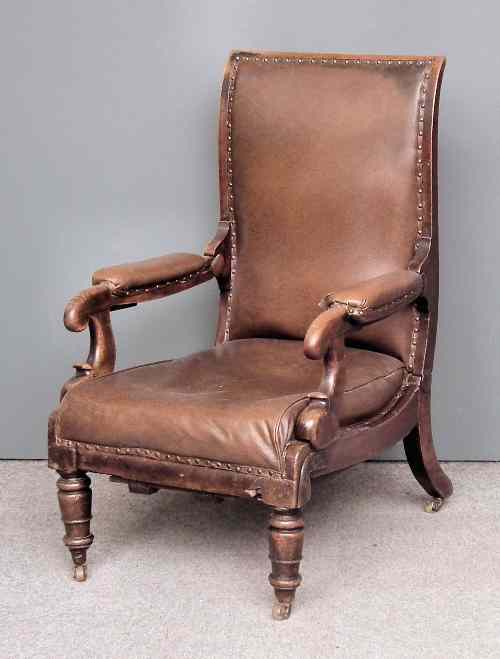 Appraisal: A George IV mahogany ''Daws Patent'' reclining open arm library