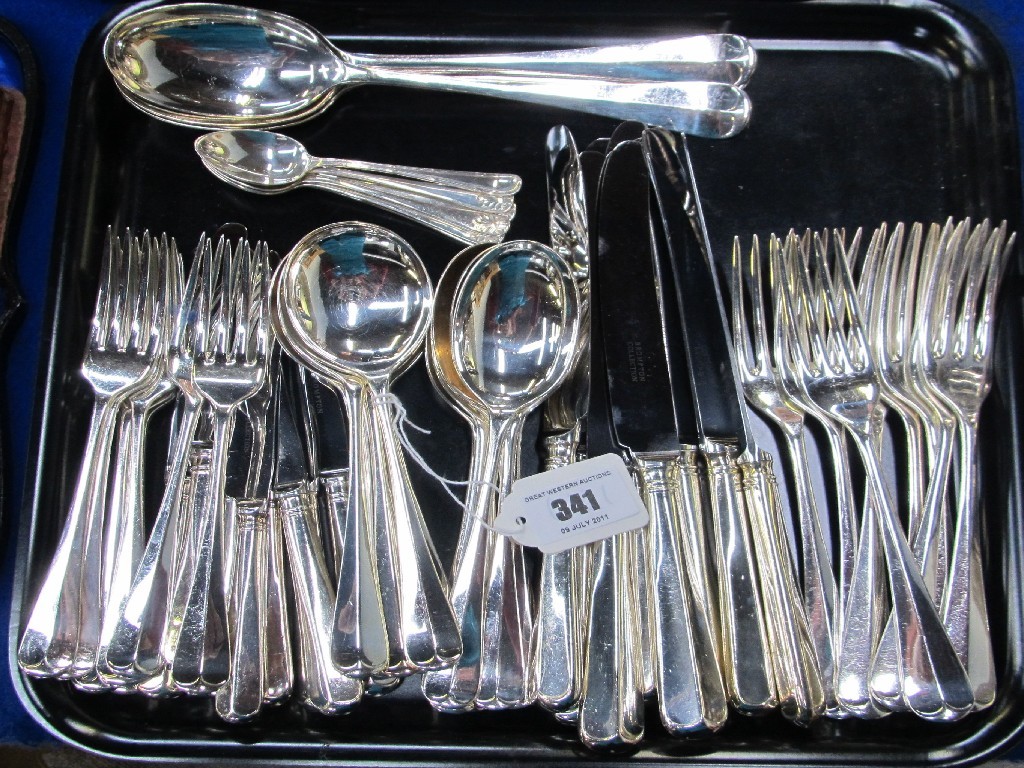 Appraisal: Tray lot - part EP cutlery set