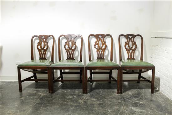 Appraisal: Sale Lot A Set of Four Chippendale Style Mahogany Side