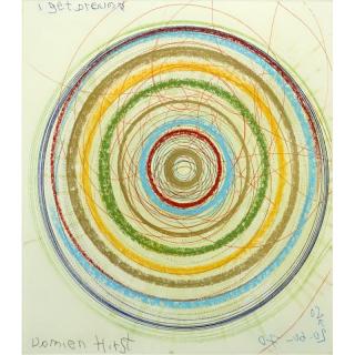 Appraisal: Damien Hirst British born Hand Embellished Etching on paper I