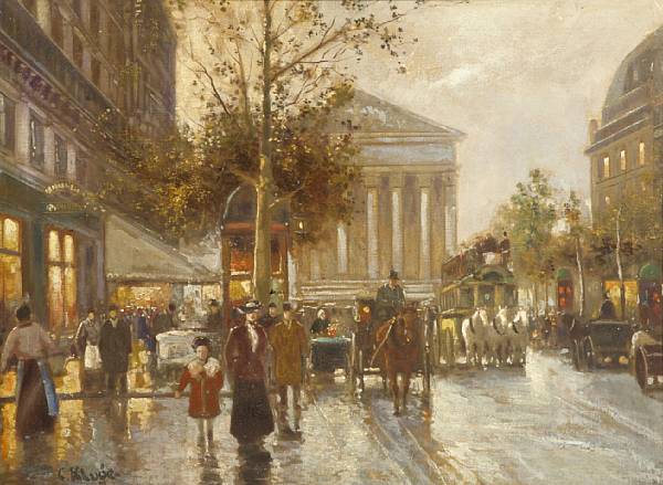 Appraisal: Constantin Kluge French - Place de la Madeleine signed 'C