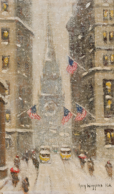 Appraisal: GUY CARLETON WIGGINS American - Old Trinity Winter oil on