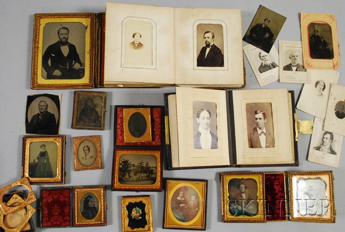 Appraisal: Group of Early Photographs and Two Small Partial Albums including