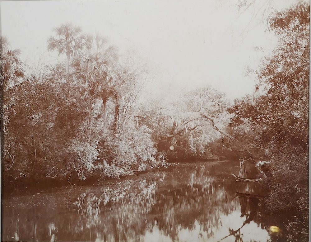 Appraisal: WILLIAM HENRY JACKSON Florida Riverboat Photo Sepia tone enlargement photograph