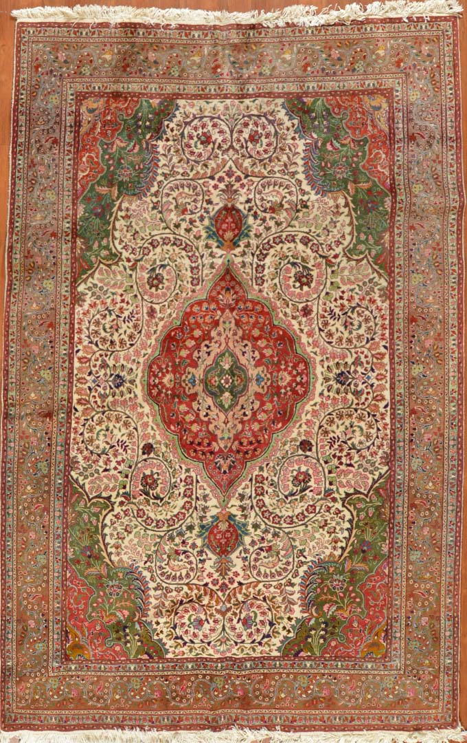 Appraisal: Persian Tabriz rug approx x Iran circa Condition Shows foot