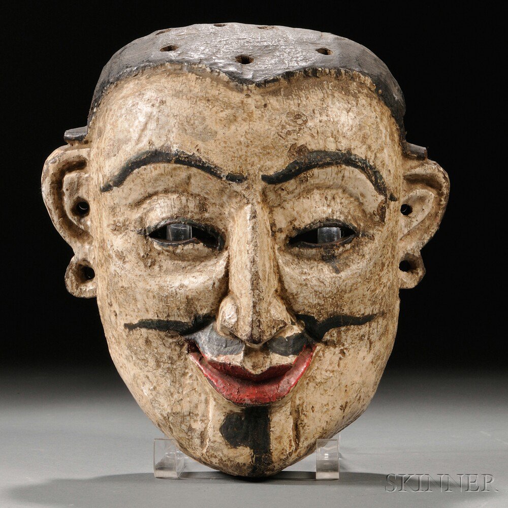 Appraisal: Wooden Mask of a Man India Arunachal Pradesh th century