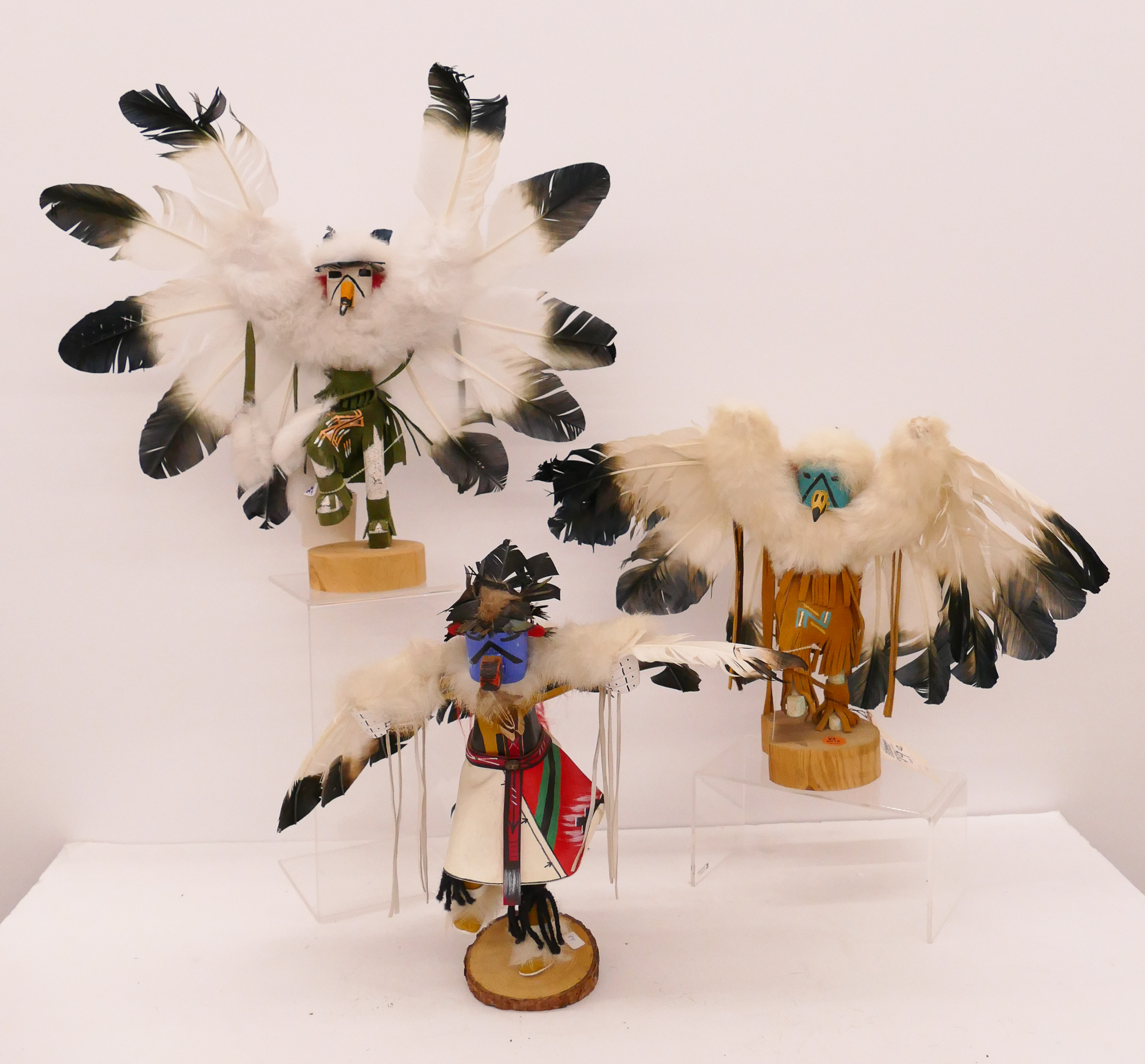 Appraisal: pc Eagle Dancer Kachina Dolls- largest ''