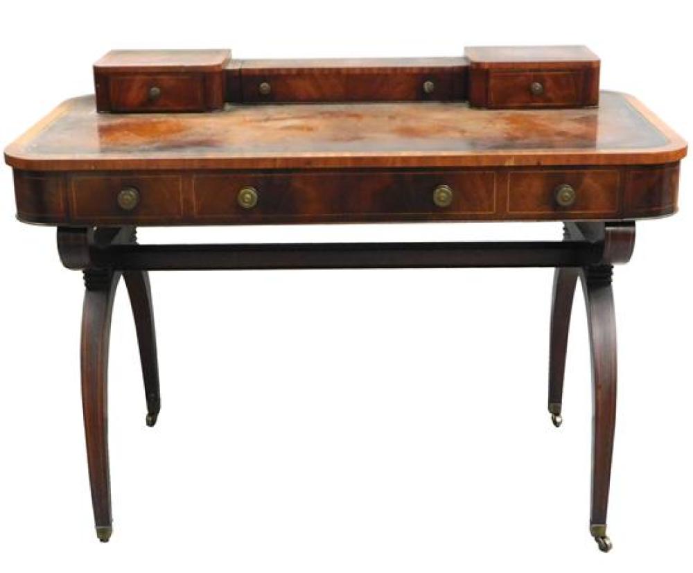 Appraisal: Ladies writing desk with stepback gallery by Weiman mahogany and