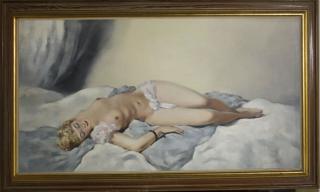 Appraisal: Cesar Vila th c Supine nude x signed lower right