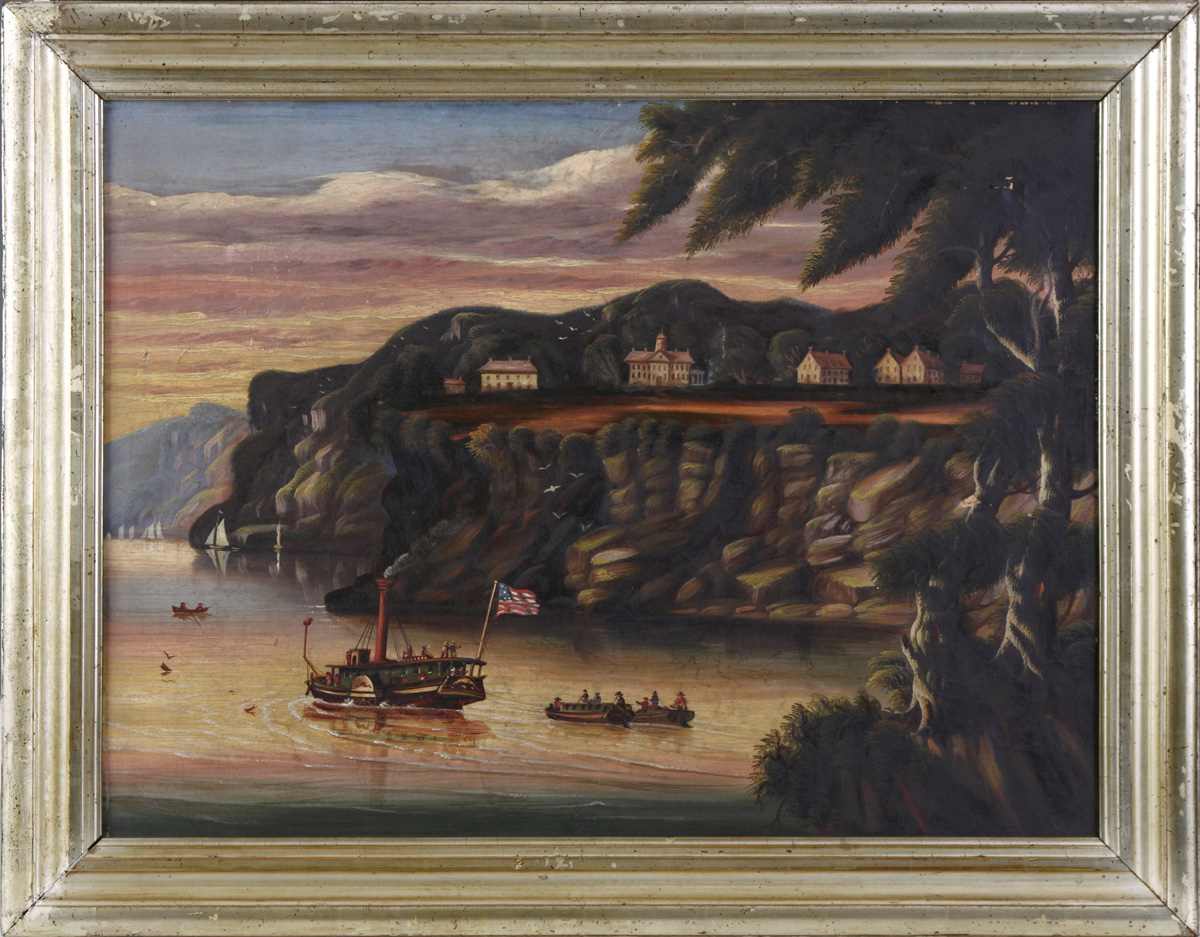 Appraisal: Thomas Chambers American - View of West Point from Constitution