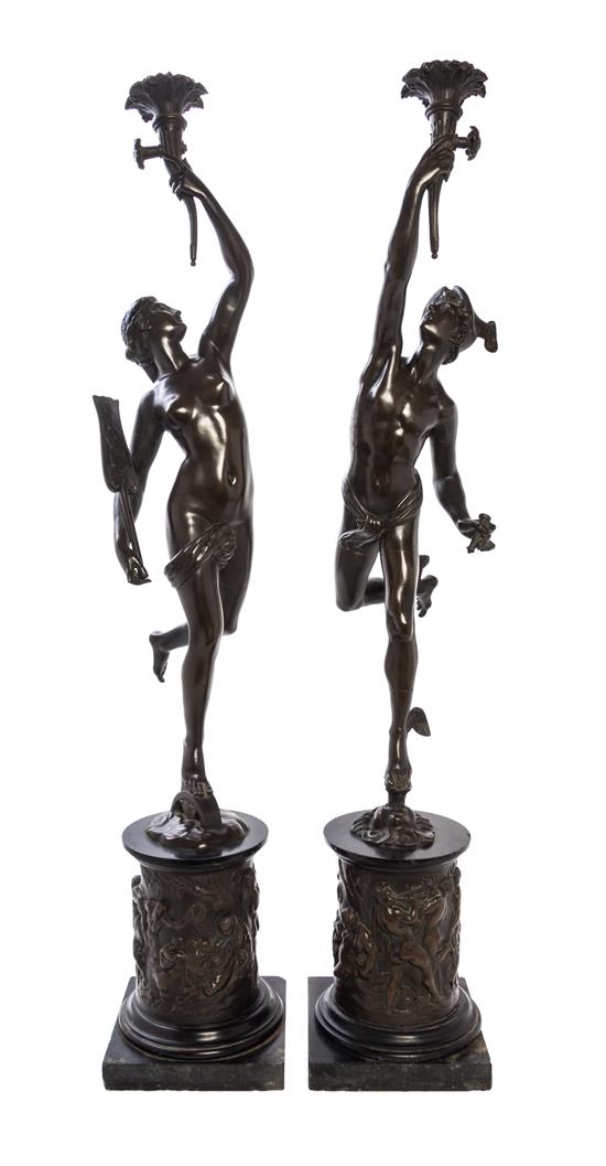 Appraisal: Sale Lot A Pair of Grand Tour Bronze Figures after