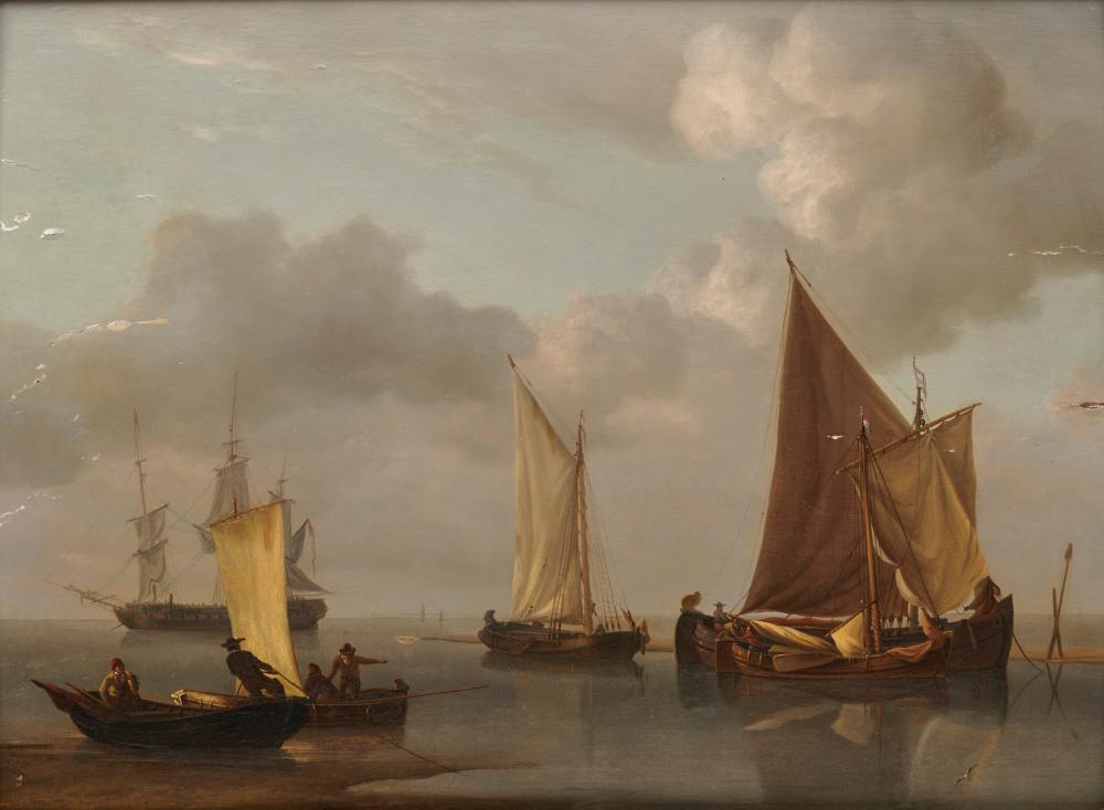 Appraisal: CHARLES MARTIN POWELL English - Shipping in a Calm oil