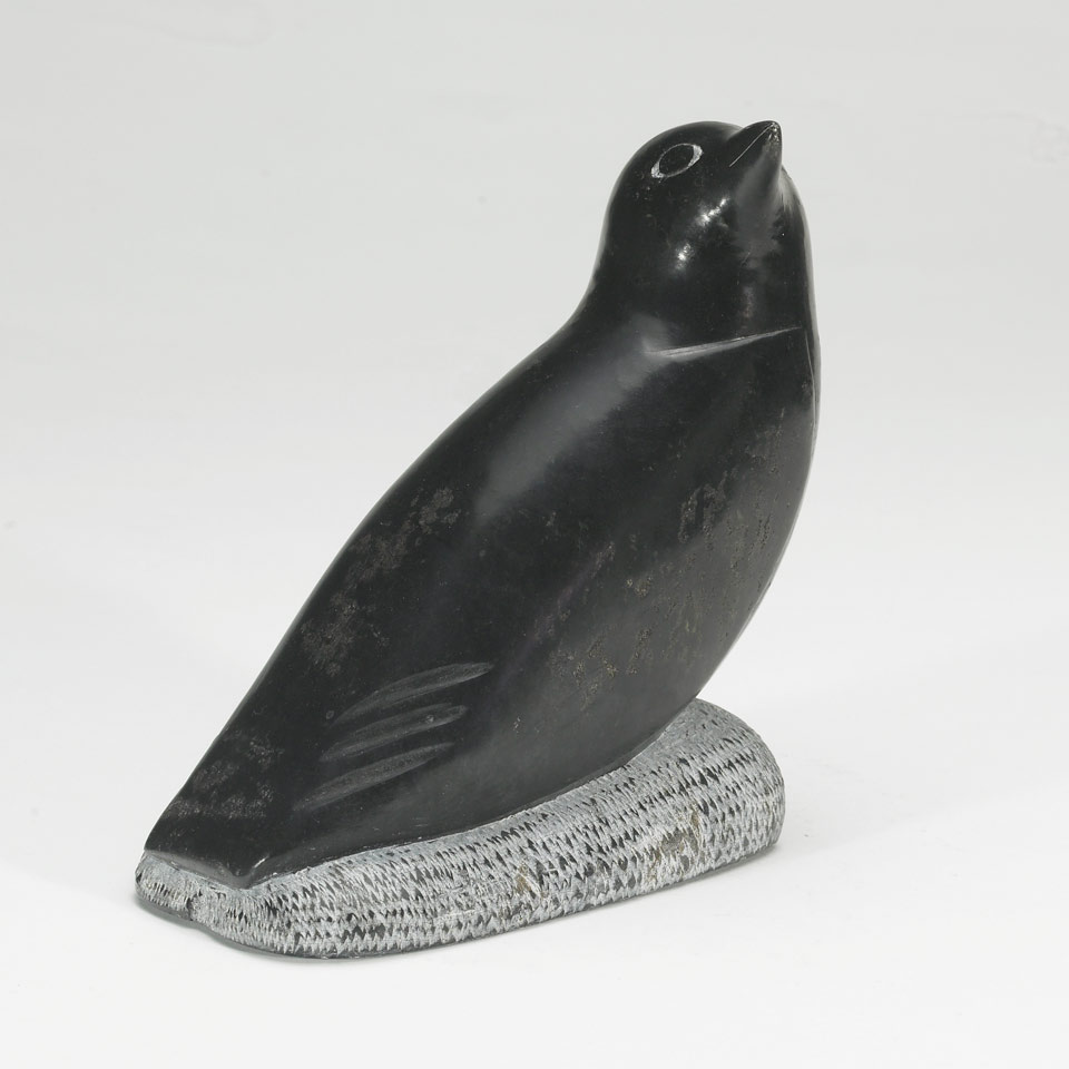 Appraisal: Unidentified SITTING BIRD stone signed Paulu height x width x