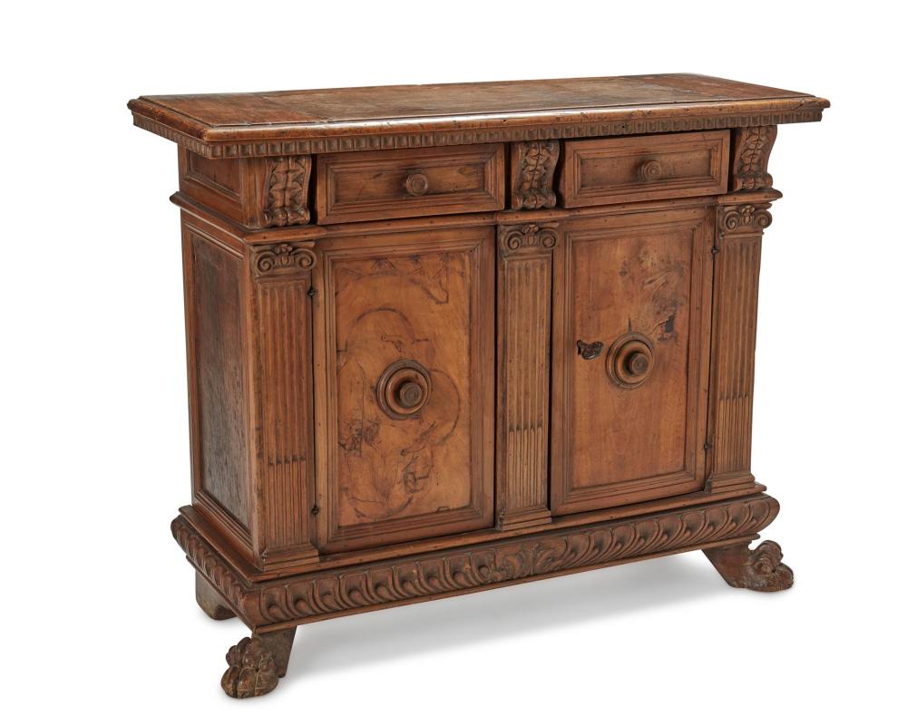 Appraisal: An Italian carved fruitwood cabinet Late th Early th Century