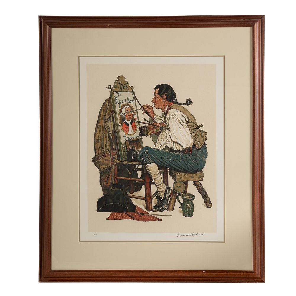 Appraisal: Norman Rockwell Ye Pipe And Bowl Norman Perceval Rockwell American