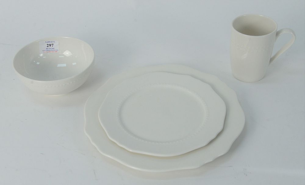 Appraisal: Forty-four piece Set of Fortaluxe Superwhite Dinnerware Fortessa to include