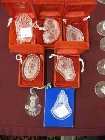 Appraisal: Waterford Cut Crystal Christmas Ornaments thru a have original boxes