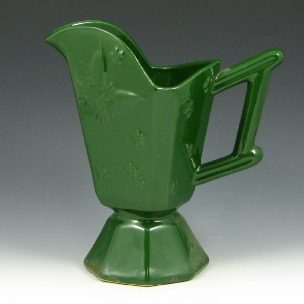 Appraisal: Hull Butterfly Pitcher in Green Butterfly pitcher in green high