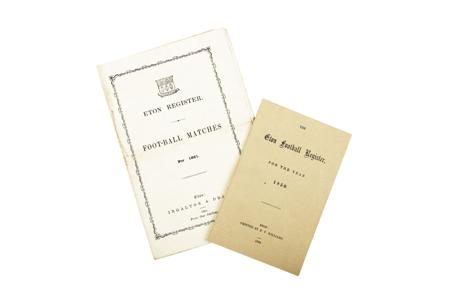 Appraisal: Early Football - Eton The Eton football register for the